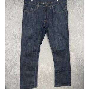 Buffalo David Bitton Driven-X Basic Jeans Mens 34x32 Blue Denim Straight Stretch